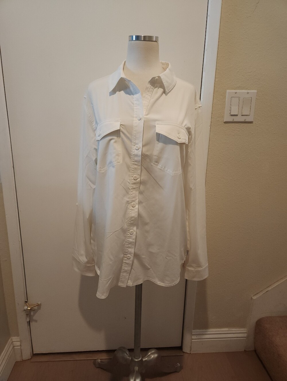 Classic White Button-Up Shirt